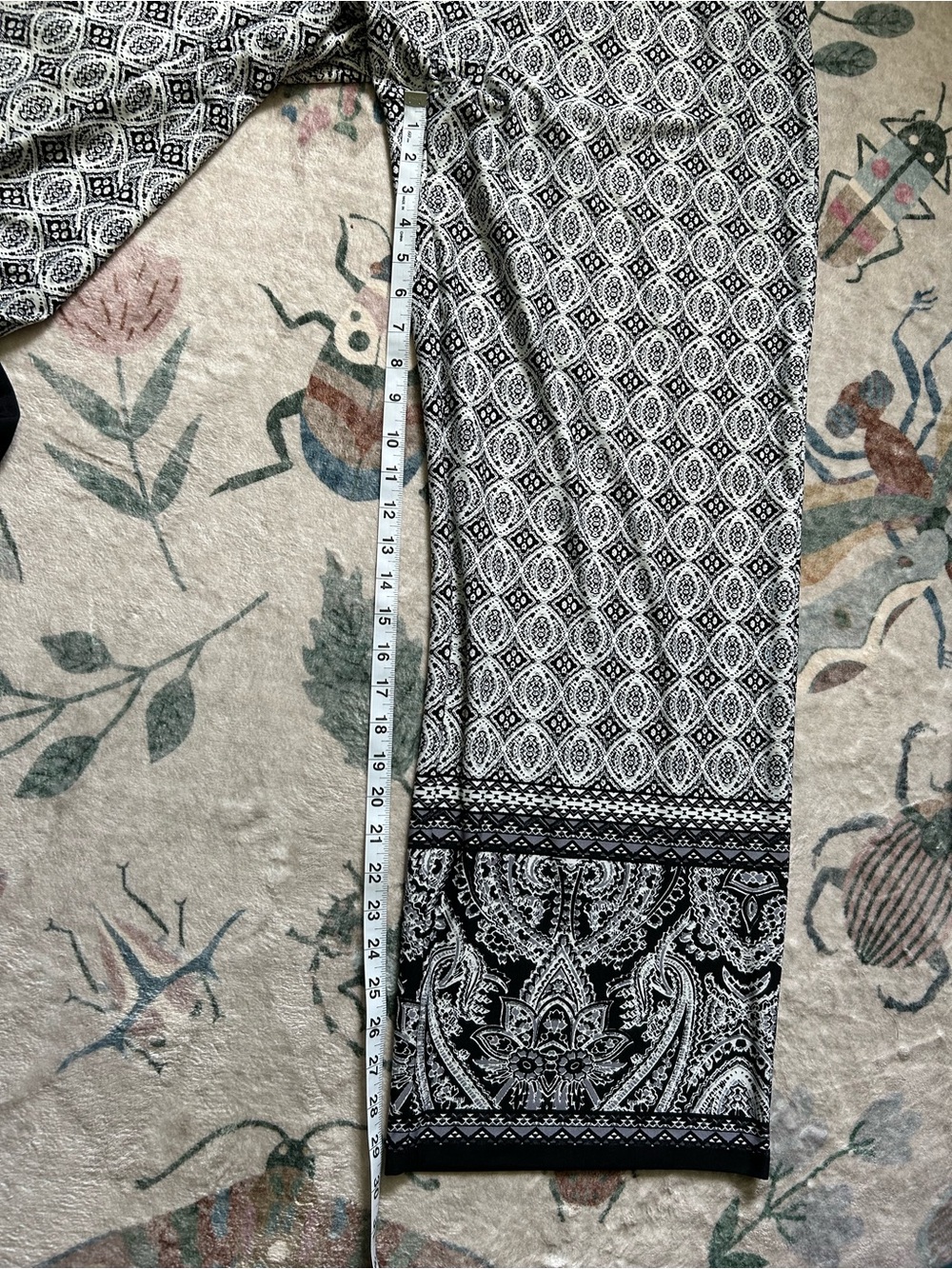 Apt 9 Black & White Patterned Wide Leg Pants - Picture 7 of 8